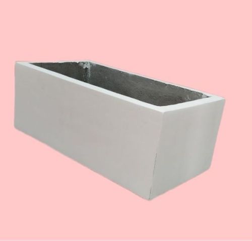 Rectangular Polished Cement Plain Grey Rectangle Flower Pots, For Plantation, Style : Modern