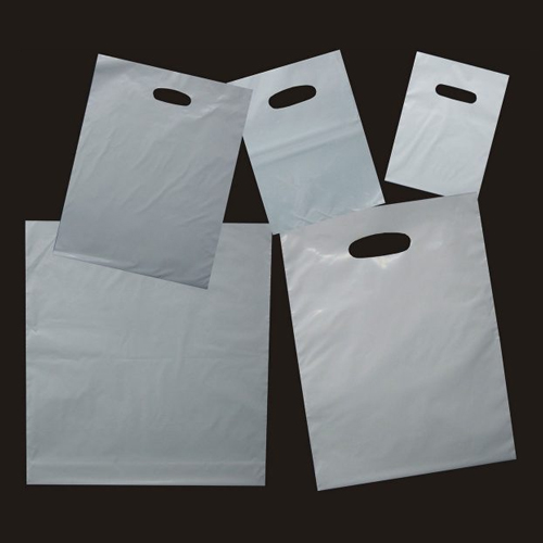 White Die Cut Carry Bags, For Shopping, Packaging, Feature : Stylish, Recyclable, Light Weight, Easy Folding