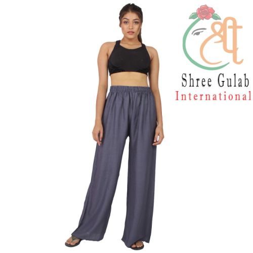 Ladies Grey Plain Palazzo, Feature : Impeccable Finish, Easily Washable, Comfortable