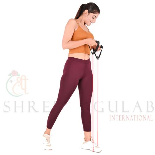 Plain Straight Fit Ladies Maroon Sports Legging, Size : All Sizes