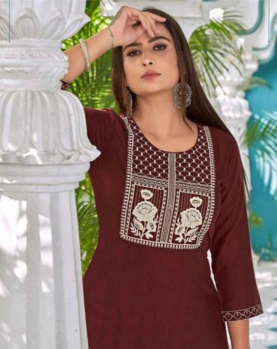 Maroon Kurtis