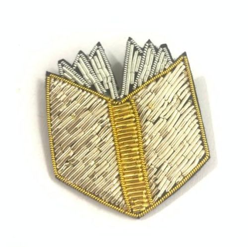 Golden Book Beaded Brooch Pin, Occasion : Party