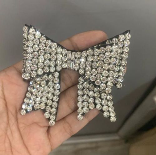 Bow Tie Beaded Brooch Pin, Occasion : Party