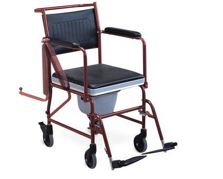 Easycare EC 692 Commode Wheelchair, For Handicaped Use, Hospital Use, Frame Material : Aluminum, Iron