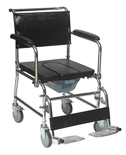 Easycare EC 695 Commode Wheelchair, For Handicaped Use, Hospital Use, Frame Material : Aluminum, Iron
