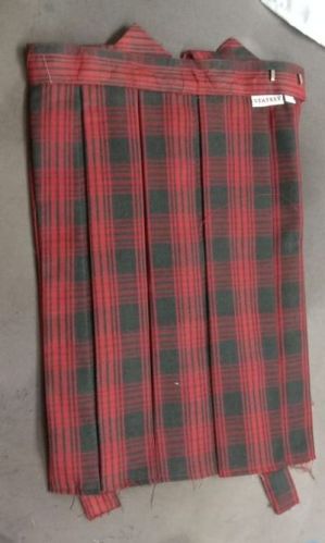 Checked Trovine PV School Skirt, Size : M, XL