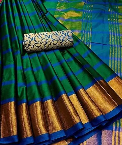 Unstitched Ladies Silk Saree, Technics : Machine Made