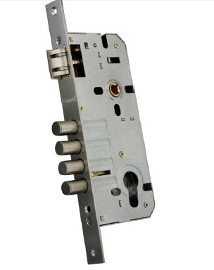 Silver 4 Bullet Big Mortise Lock Body, For Doors, Packaging Type : Paper Box
