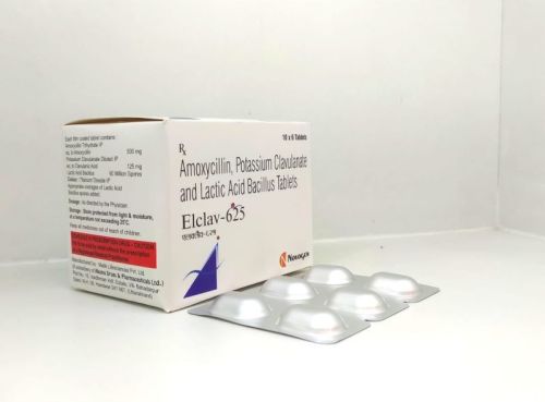 Elclav-625 625 Mg Elclav Tablets, Packaging Type : Box