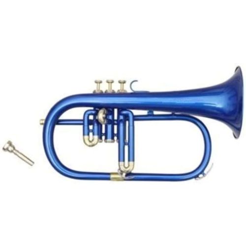 Shreyas Three Valve Blue Flugelhorn, For Music Industry, Feature : Durable, Finest Quality, Superior Sound