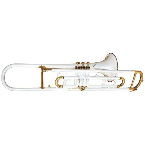 Manual Brass Shreyas White Trombone, For Concerts, Events, Color : Golden