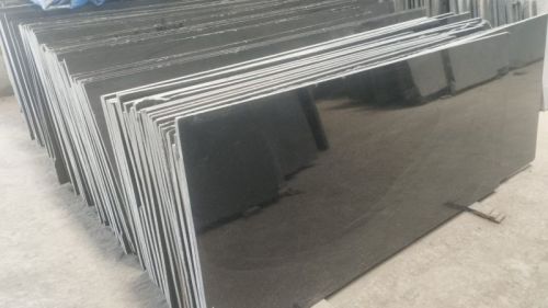 Lexus Stones Polished Absolute Black Granite Slab, For Flooring, Countertop