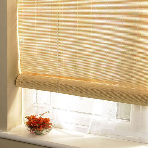 Yellow Bamboo Blinds, For Window Covering, Width : 40-50inch