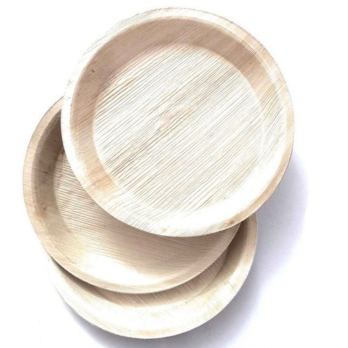 Round Areca Leaf Plates, For Serving Food, Size : 6-12 Inch