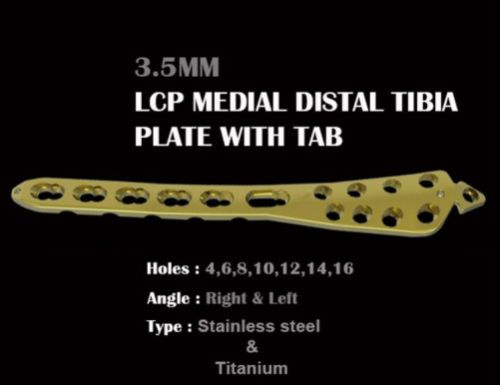 3.5 Mm Lcp Medial Distal Tibia Plate With Tab