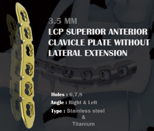 3.5 MM LCP SUPERIOR ANTERIOR CLAVICLE PLATE S SHAPE