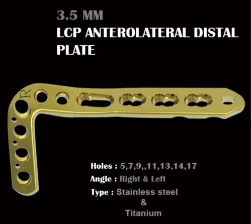 3.5MM LCP ANTEROLATERAL DISTAL PLATE, For Clinical, Hospital, Medical, Orthopaedic, Surgery