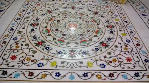 Non Polished White Marble Carving Work, Feature : Attractive Designs, Colorful Printed, Dust Proof