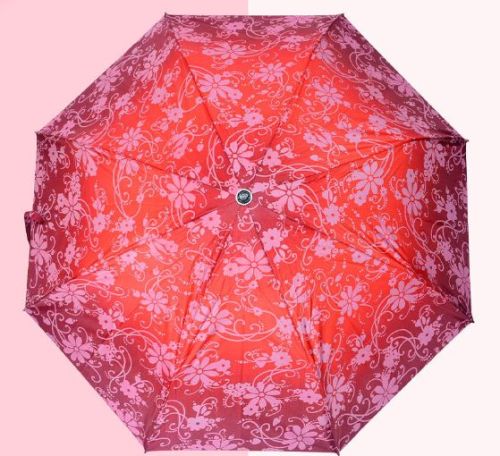 24 Inch Satin Print Two Fold Umbrella