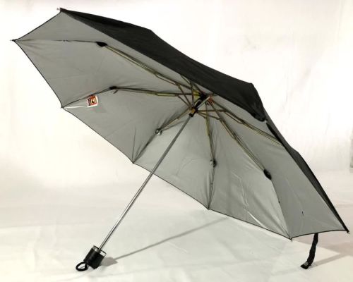 Black Silver Three Fold Umbrella, For Protection From Sunlight, Raining, Feature : Durable, Waterproof