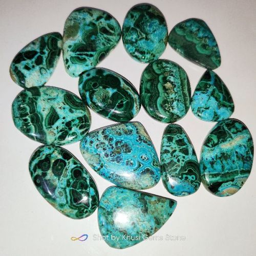 Green Polished Chrysocolla Gemstone, For Jewellery, Size : Standard