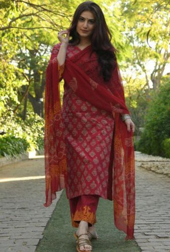 Kepka Viscose Rayon Floral Printed Kurta Set, Occasion : Party Wear