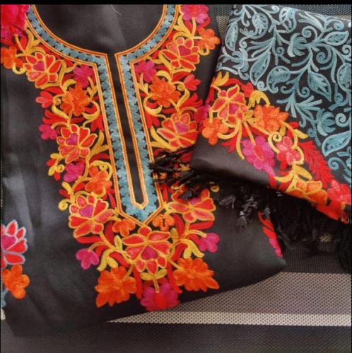 Pashmina Embroidered Suit, Size : L, XL, XXL