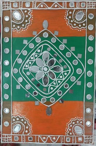 Multi Color Rectangular Lippan Art Rectangle Paintings, For Wall Decoration, Technique : Handmade