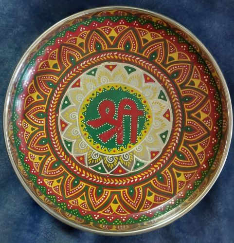 Round Metal Polished Puja Thali, Size : Standard