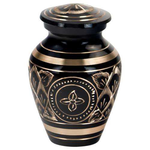 Multi Colour Round Engraved Polished RA-T1216 Brass Token Urn, For Cremation, Packaging Type : Carton Box