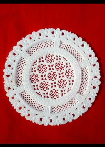 Round Embroidered Decorative Art Work Plate, Feature : Attractive Designs
