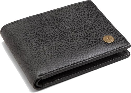 Black Rectangular Plain Mens Leather Wallet, For Gifting, Personal Use, Technics : Machine Made