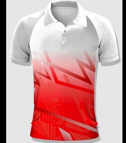 Printed Cotton Mens Sports Polo T-Shirt, Sleeve Type : Half Sleeves