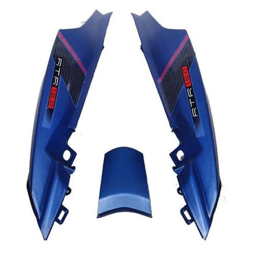 Blue TVS Apache RTR Bike Tail Panel