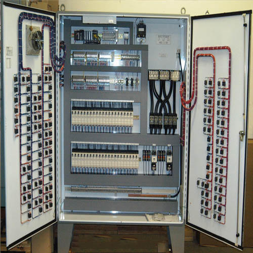 Grey 440V Mild Steel PLC Control Panel, For Industrial, Power Source : Electric