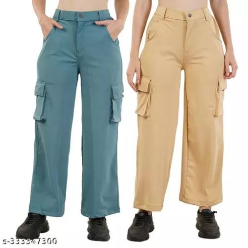 Plain Lycra Ladies Cargo Pant, Occasion : Casual Wear