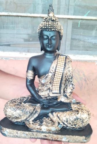 Polished Black Marble Gautam Buddha Statue, For Home, Office, Shop, Temple, Size : 2feet