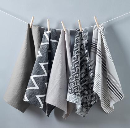 5 Pcs GEO Kitchen Cotton Towel, Size : 50 X 70 Cm