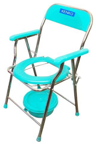 Folding Commode Chair With Bucket, For Hospital, Home, Feature : Light Weight, Corrosion Proof, Comfortable