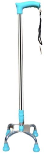 Quadripod Four Leg Walking Stick, Handle Material : Plastic