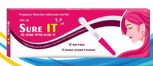 Midstream Pregnancy Test Kit, For Clinical, Hospital, Feature : High Accuracy