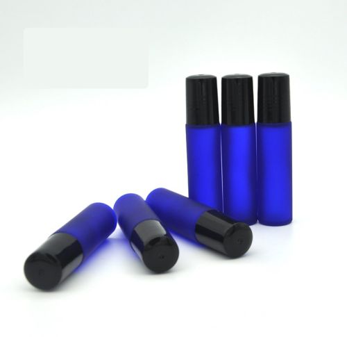 Blue Roll On Glass Bottle