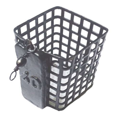 Lead Carp Fishing Square Feeder, Color : Grey