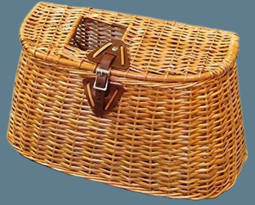 Brown Wooden FL009 Carp Fishing Basket, Size : Standard