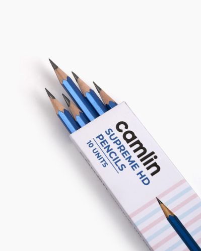 Black Wood Camlin Supreme HD Pencil, For Writing, Packaging Type : Paper Box