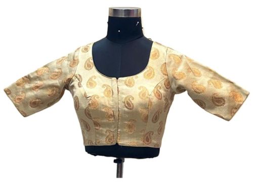 Golden Boknet Half Sleeve Blouse, Technics : Machine Made