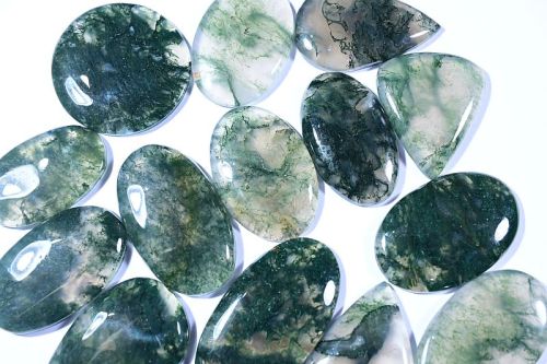 Green Polished Moss Agate Gemstone, For Jewellery Use, Shape : Multi Shape