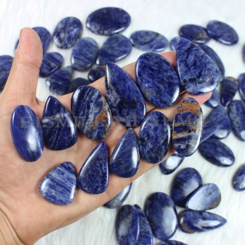 Polished Natural Sodalite Cabochon Gemstone, For Jewellery, Feature : Anti Corrosive, Fadeless, Shiny Looks