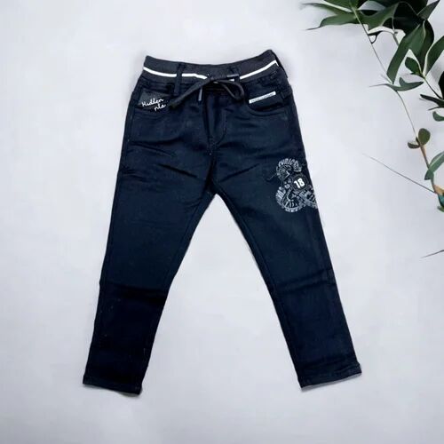 Kids Black Denim Jeans, Occasion : Casual Wear