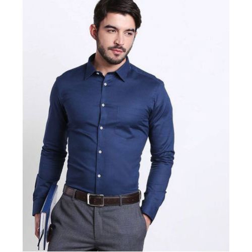 Full Sleeves Plain Collar Neck Cotton Mens Formal Shirt, Speciality : Eco-Friendly, Anti-Wrinkle, Anti-Shrink